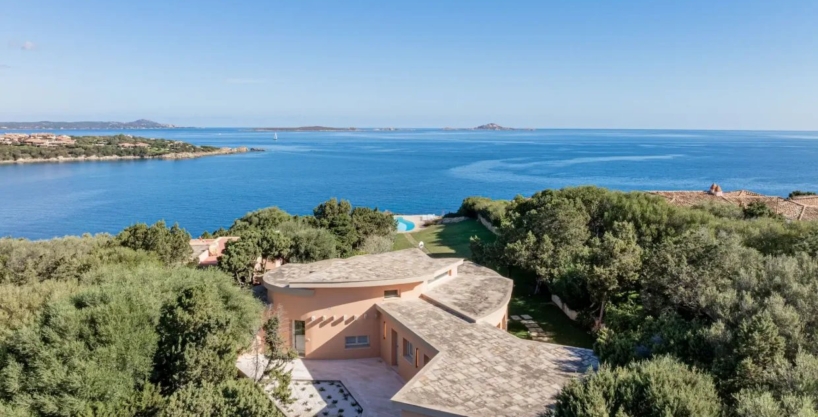 Villa Zefiro, villa fronte mare Porto Rotondo a Punta Lada — Waterfront villa Porto Rotondo: vista panoramica sul mare